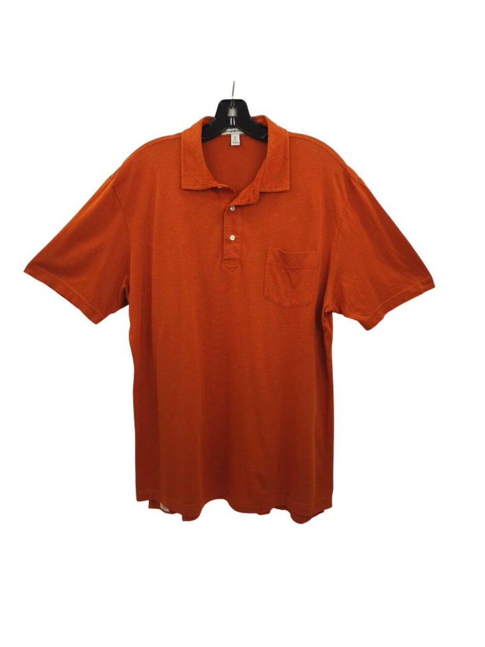 Peter Millar Polo Shirt Mens M Burnt Orange Pima Cotton Pocket Golf Preppy